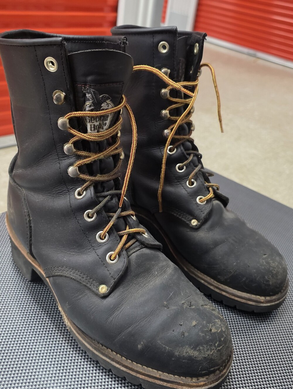 Georgia Boot Black leather Boots MENS 9M